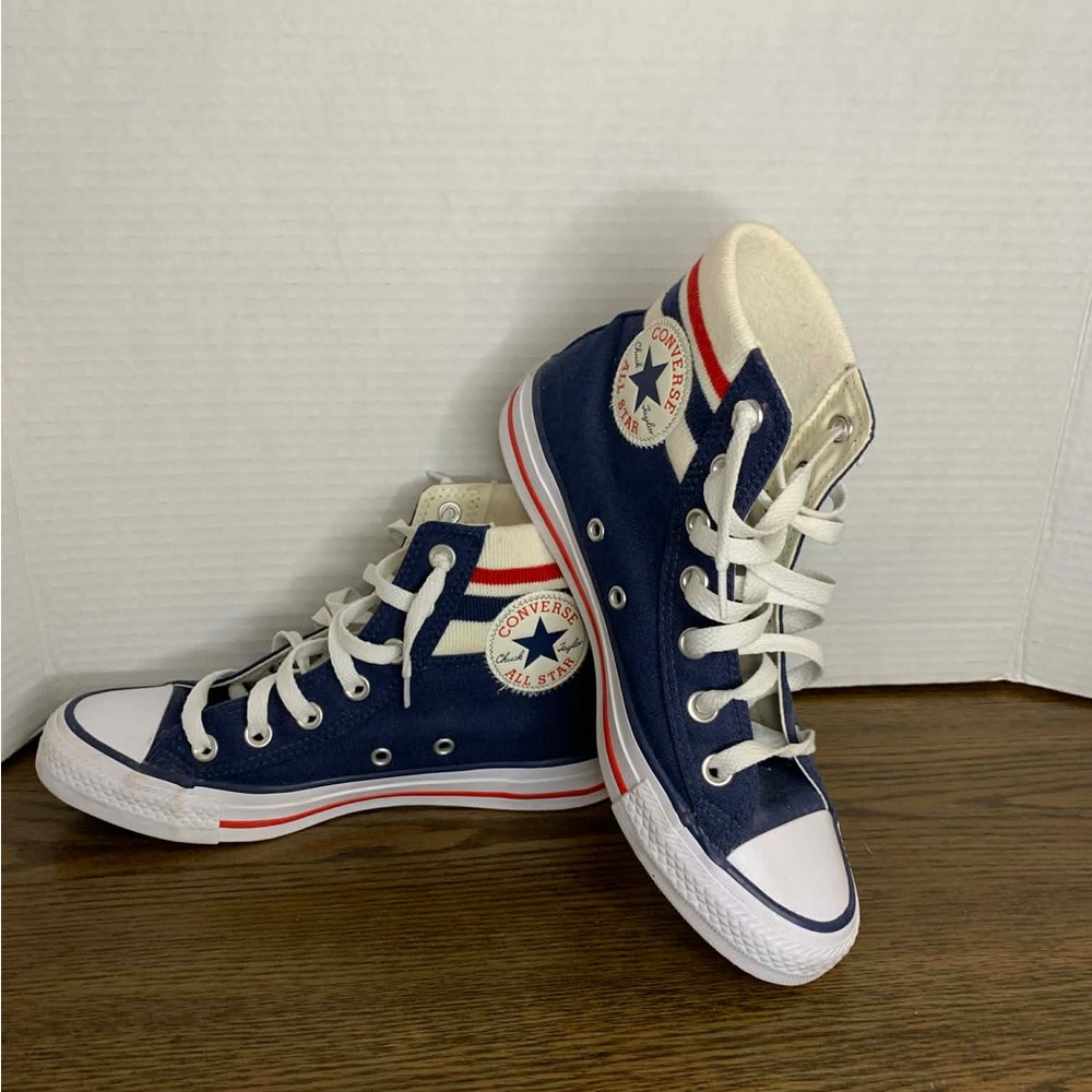 Converse Navy and White High-Top Sneakers